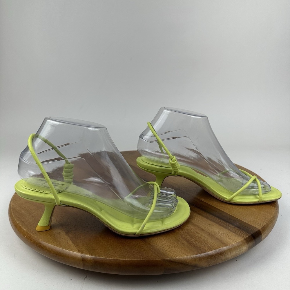 New NWOB Womens Oncept Sydney Limeade Leather Strappy Sandals Heels Size 6 M